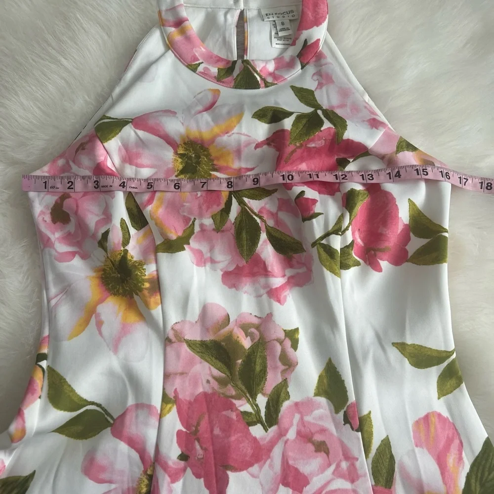 Enfocus studio dress. A-line. Flowers. Sleeveless. Midi - Picture 6 of 9